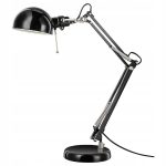 IKEA FORSA LAMPKA BIURKOWA LAMPA NA BIURKO CZARNA