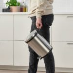 IKEA SNORPA KOSZ NA ODPADY STAL NIERDZ. 5 L - obrazek 3