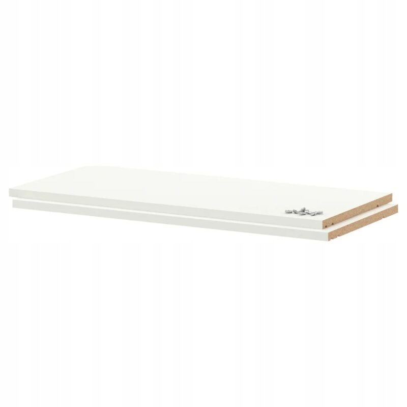 PÓŁKA + WSPORNIK BIAŁA 80x37 cm 2 SZTUKI