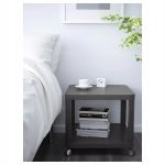 IKEA TINGBY STOLIK NA KÓŁKACH SZARY 50x50 CM - obrazek 4