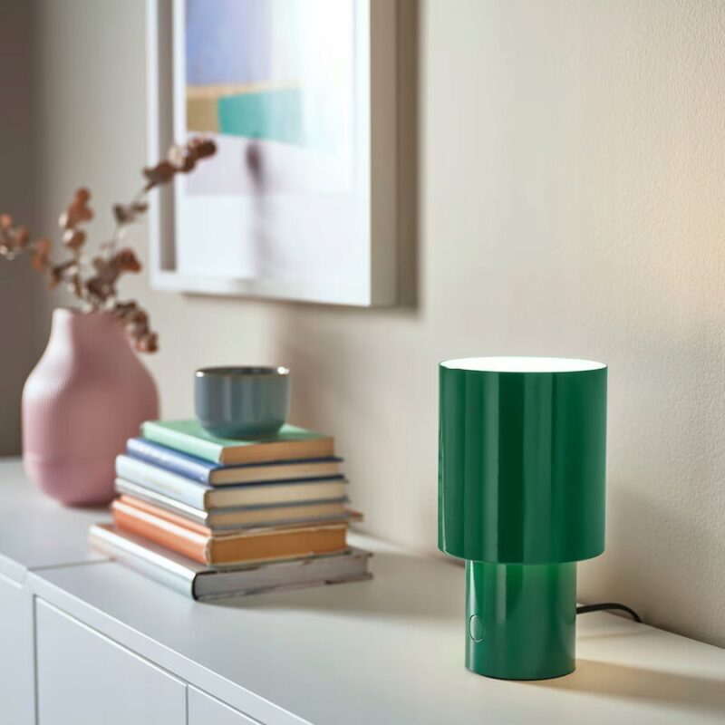 IKEA SPETSBOJ LAMPA STOŁOWA ZIELONA 22 CM - obrazek 5