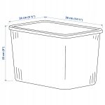 IKEA RYKTA Pojemnik z pokrywką 24x36x23 cm/14.5 l - obrazek 5