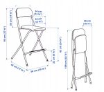 IKEA FRANKLIN TABORET SKŁADANY BIAŁY, HOKER 63CM - obrazek 10