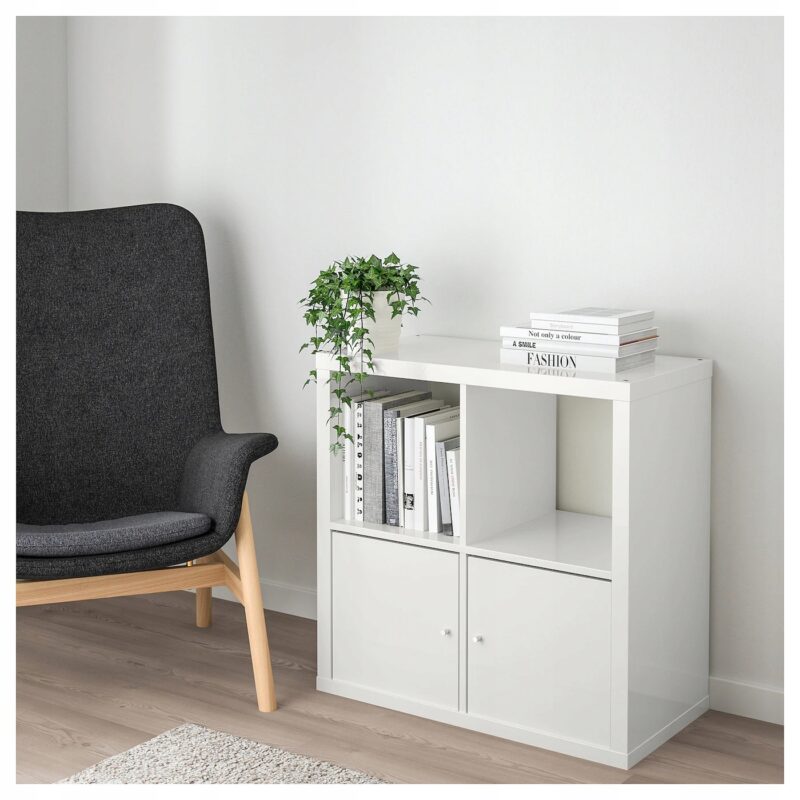 WKŁAD Z DRZWIAMI DO REGAŁU BIAŁY 33X33 KALLAX IKEA - obrazek 4