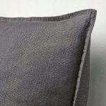 IKEA DYTAG POSZEWKA PODUSZKI CIEMNA SZARA Z LNU - obrazek 3