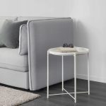IKEA GLADOM STOLIK Z TACĄ BIAŁY 45x53 cm - obrazek 4