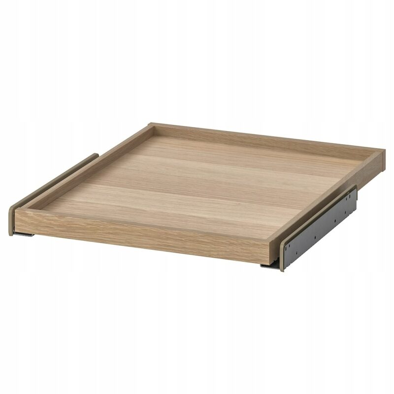 IKEA KOMPLEMENT WYSUWANA TACA DĄB BEJCOWANY 75X58 CM