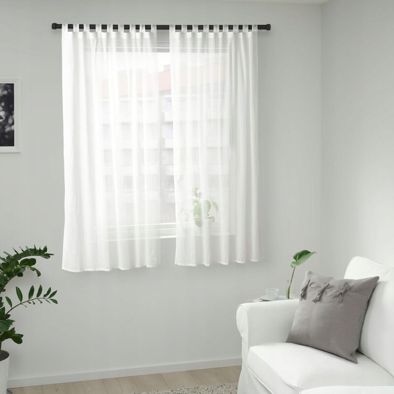 IKEA MATILDA FIRANKA BIAŁA 60x120 CM 1 SZTUKA PRZEZROCZYSTA - obrazek 3
