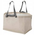 TORBA NA ZAKUPY DUŻA BEŻOWA 71 LITRÓW 57x37x39 CM