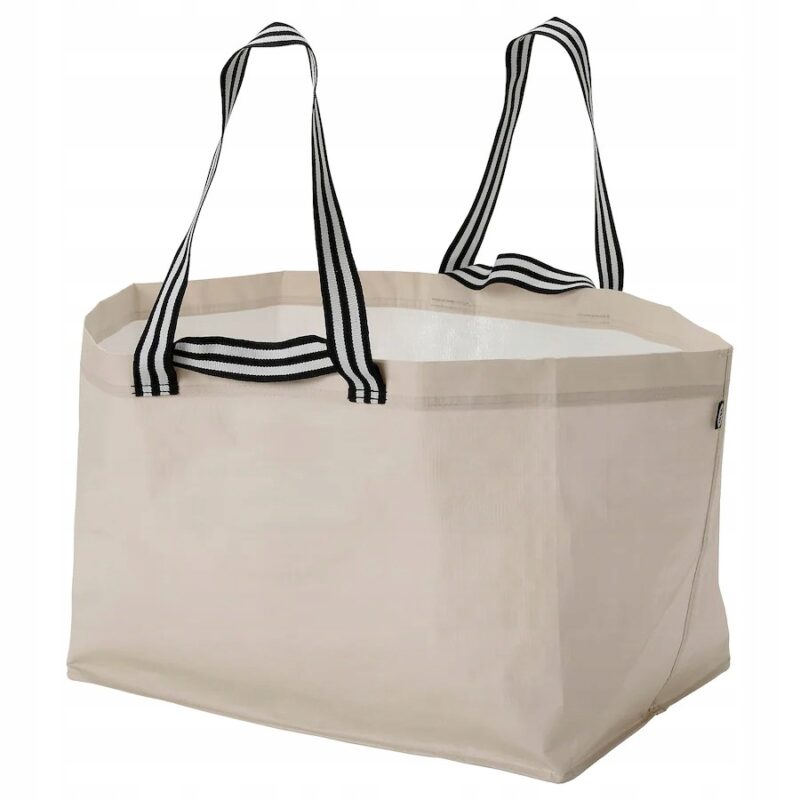 TORBA NA ZAKUPY DUŻA BEŻOWA 71 LITRÓW 57x37x39 CM