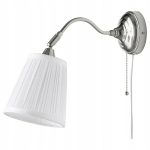 IKEA ARSTID LAMPA ŚCIENNA NIKLOWANA / BIAŁA