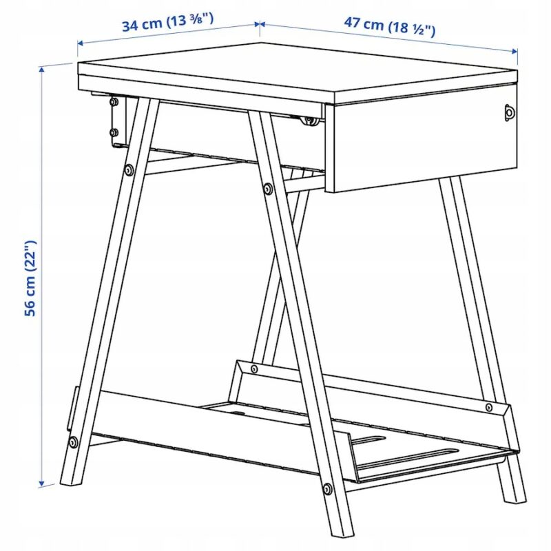 IKEA TROTTEN KOMODA Z SZUFLADĄ BIAŁA 34x56 CM - obrazek 6