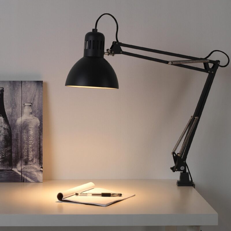 IKEA TERTIAL LAMPA BIURKOWA SZARA LAMPKA DO BIURA 60 CM - obrazek 2