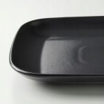 IKEA FARGKLAR TALERZ CIEMNY SZARY MAT 30x18CM 4SZT - obrazek 4