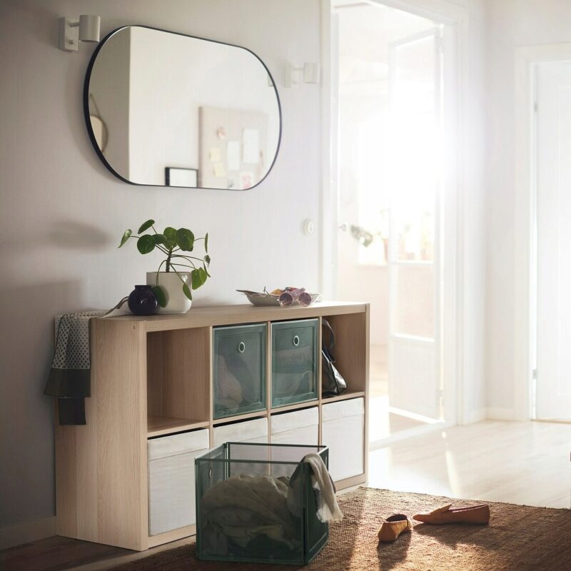 IKEA KALLAX REGAŁ DĄB BEJCOWANY NA BIAŁO 77X147X39CM - obrazek 4