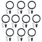 IKEA SYRLIG KÓŁKA Z ŻABKĄ I HACZYKIEM CZARNE 38 MM
