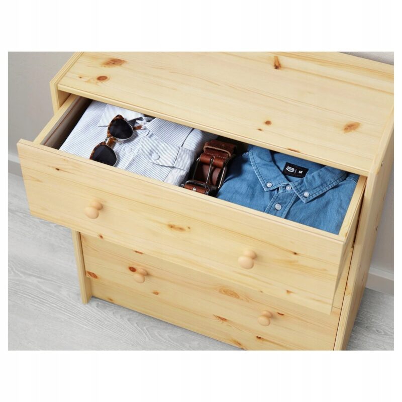 KOMODA RAST 3 SZUFLADY SOSNA 62x70 CM - obrazek 4