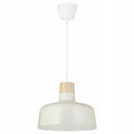 IKEA BUNKEFLO LAMPA WISZĄCA BIAŁA / BRZOZA 36 CM