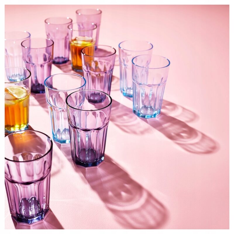 SZKLANKA DO NAPOJÓW IKEA POKAL JASNY FIOLET 0.35ML - obrazek 5