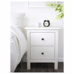 KOMODA HEMNES NA KÓŁKACH 2 SZUFLADY BIAŁY 54x66 CM - obrazek 5