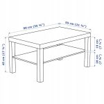 IKEA LACK STOLIK KAWOWY ŁAWA CZARNOBRĄZ 90x55 cm - obrazek 4