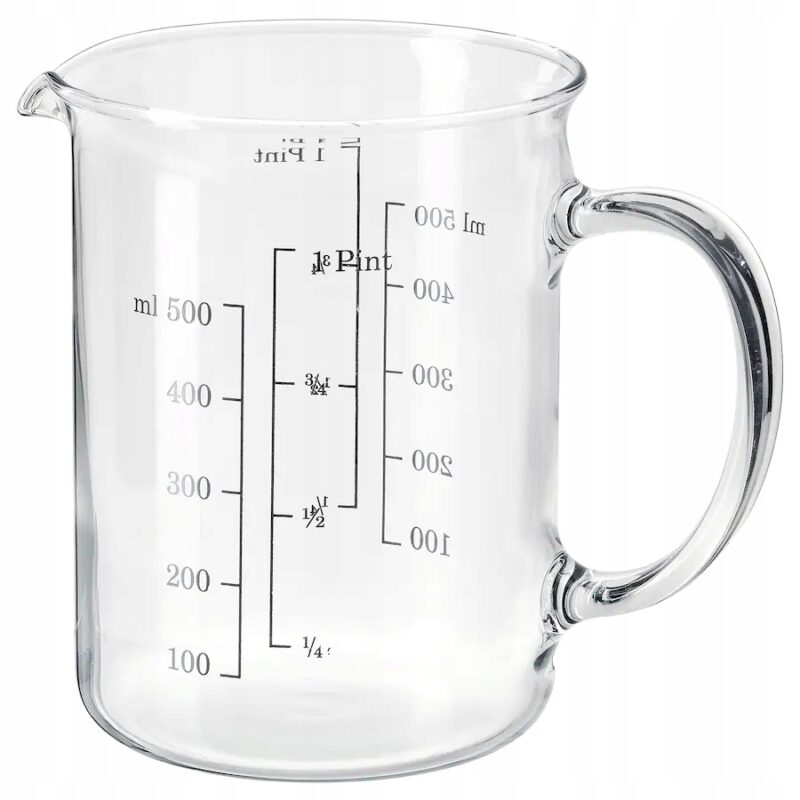 DZBANEK Z MIARKĄ IKEA SZKLANY ŻAROODPORNY 0,5 L