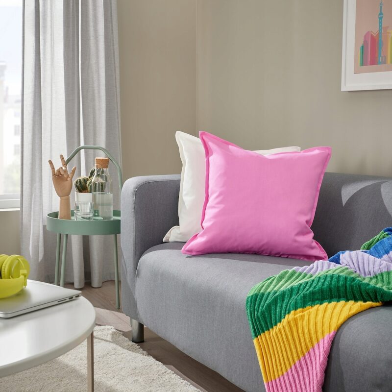 IKEA GURLI Poszewka dekoracyjna 50x50 cm różowa - obrazek 4