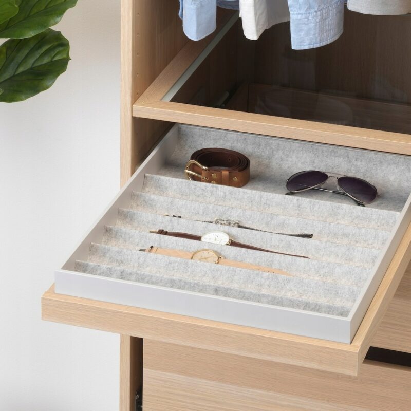 IKEA KOMPLEMENT WYSUWANA TACA DĄB BEJCOWANY 100X58 CM - obrazek 4
