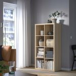 IKEA KALLAX REGAŁ DĄB BEJCOWANY NA BIAŁO 77X147X39CM - obrazek 5