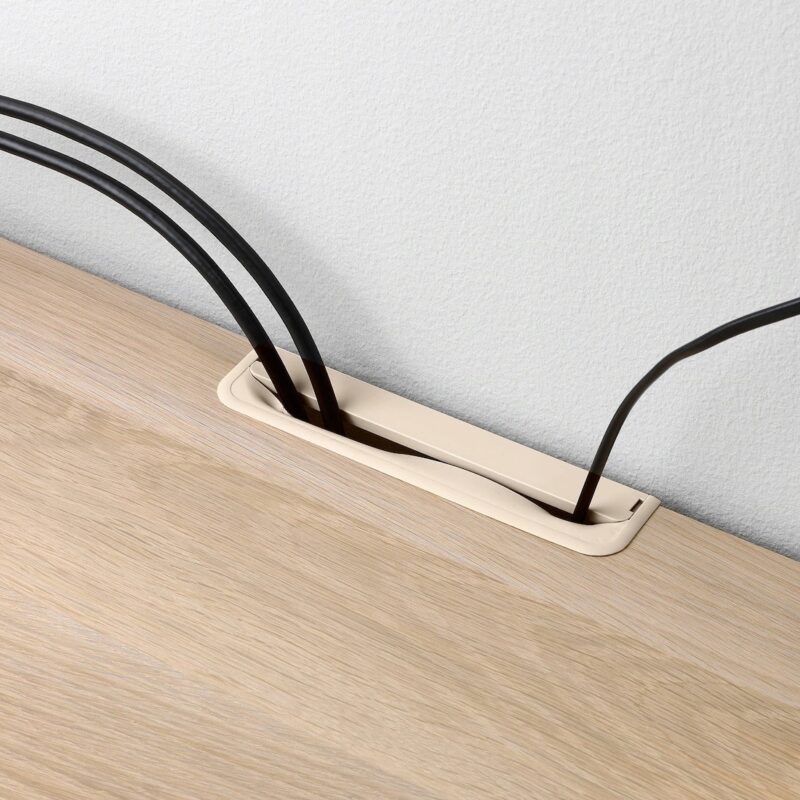 SZAFKA POD TV BESTA DĄB BEJCA NA BIAŁO 180x40x38cm - obrazek 2