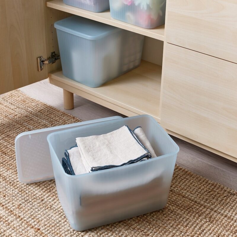 IKEA RYKTA Pojemnik z pokrywką 24x36x23 cm/14.5 l - obrazek 4