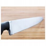 NÓŻ DO CHLEBA ZE STALI NIERDZEWNEJ CZARNY 23CM - obrazek 3