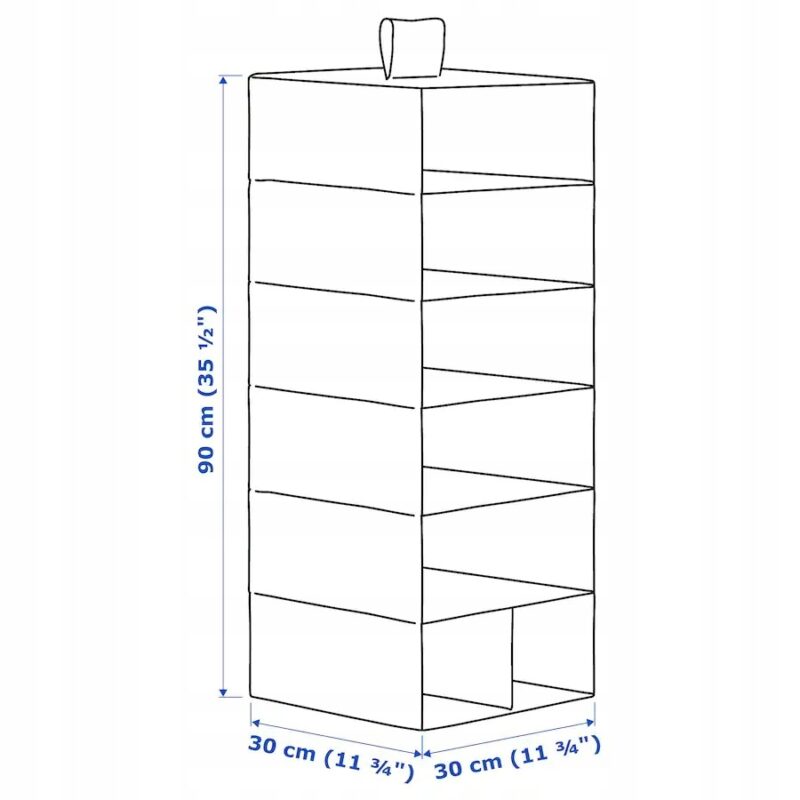 IKEA STUK ORGANIZER NA UBRANIA 7 PÓŁEK 30x30x90 CM - obrazek 7