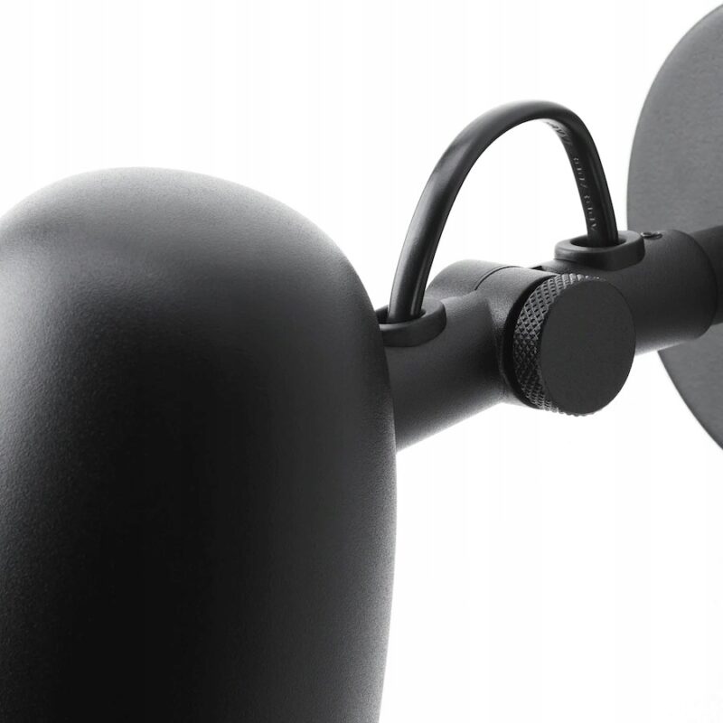 IKEA SKURUP LAMPA ŚCIENNA STALOWA CZARNA - obrazek 3
