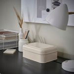 IKEA PLOGFARA POJEMNIK Z POKRYWKĄ JASNOBEŻOWY - obrazek 2