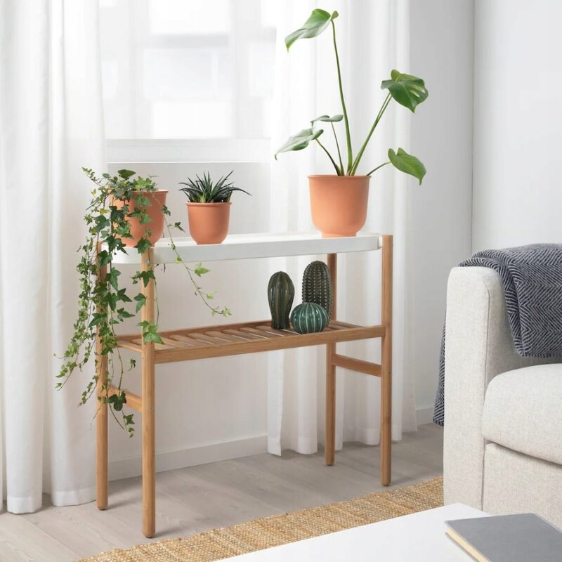 IKEA SATSUMAS STOJAK NA DONICZKI BAMBUS 70 CM - obrazek 4