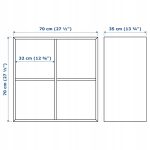 SZAFKA EKET 4 PRZEGRODY BIAŁY KOLOR 70x35x70 CM - obrazek 2