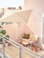 PARASOL Z NACHYLENIEM SZARY / BEŻ / BIAŁY 180x145 - obrazek 5