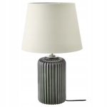 IKEA SNOBYAR LAMPA STOŁOWA SZARY/TURKUS 52CM