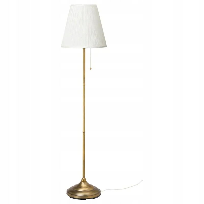 IKEA ARSTID LAMPA PODŁOGOWA KOLOR MOSIĄDZ / BIAŁY