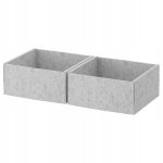 PUDEŁKO ORGANIZER SZARY 25X27X12 CM 2 SZT