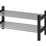 IKEA TJUSIG Półka na buty, czarny, 79x32x37 cm